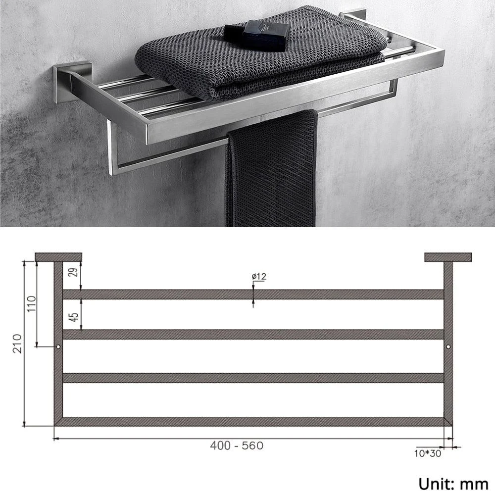 Stainless Steel Bathroom Accessory Towel Bar Paper Holder Soap Dish -Bathlova