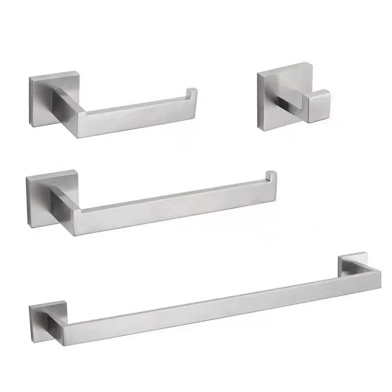 Stainless Steel Bathroom Hardware Modern Style Simple Bathroom Hardware Set -Bathlova