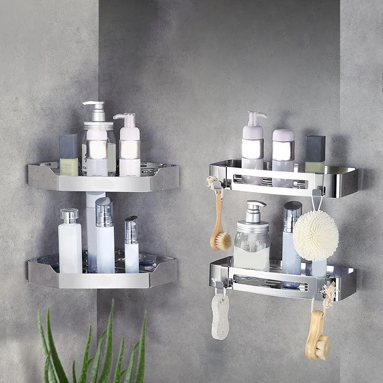 Stainless Steel Bathroom Hardware Set Modern 3 Piece Bath Shelf -Bathlova