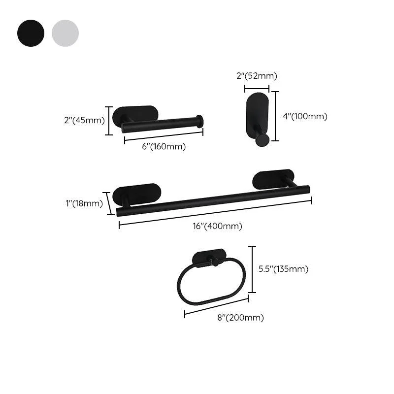 Stainless Steel Bathroom Hardware Set Modern Minimalist Bathroom Hardware Set -Bathlova