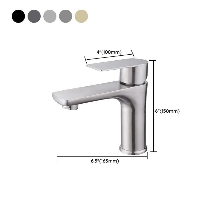 Stainless Steel Bathroom Lavatory Tap 1 Handle Hot and Cold Basin Tap with Hoses -Bathlova