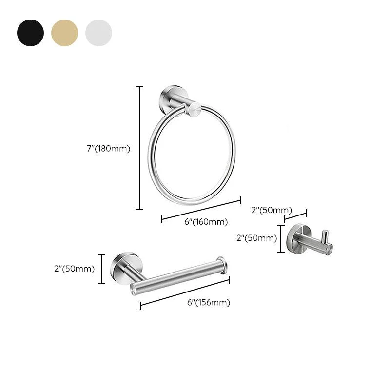 Stainless Steel Bathroom Set 3-piece Modern Style Simple Bathroom Hardware Set -Bathlova