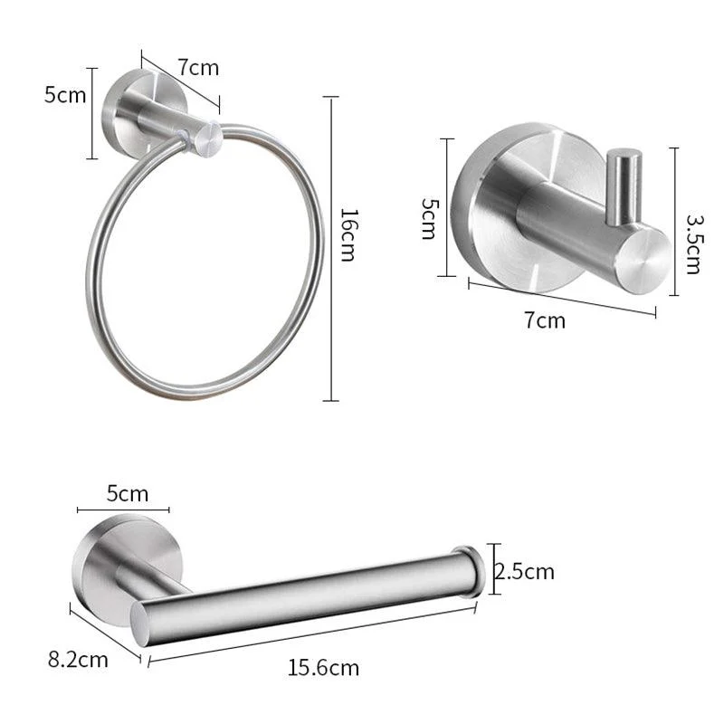 Stainless Steel Bathroom Set 3-piece Modern Style Simple Bathroom Hardware Set -Bathlova