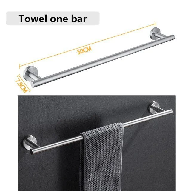 Stainless Steel Bathroom Set Bathroom Accessories Black Towel Rail Bar -Bathlova