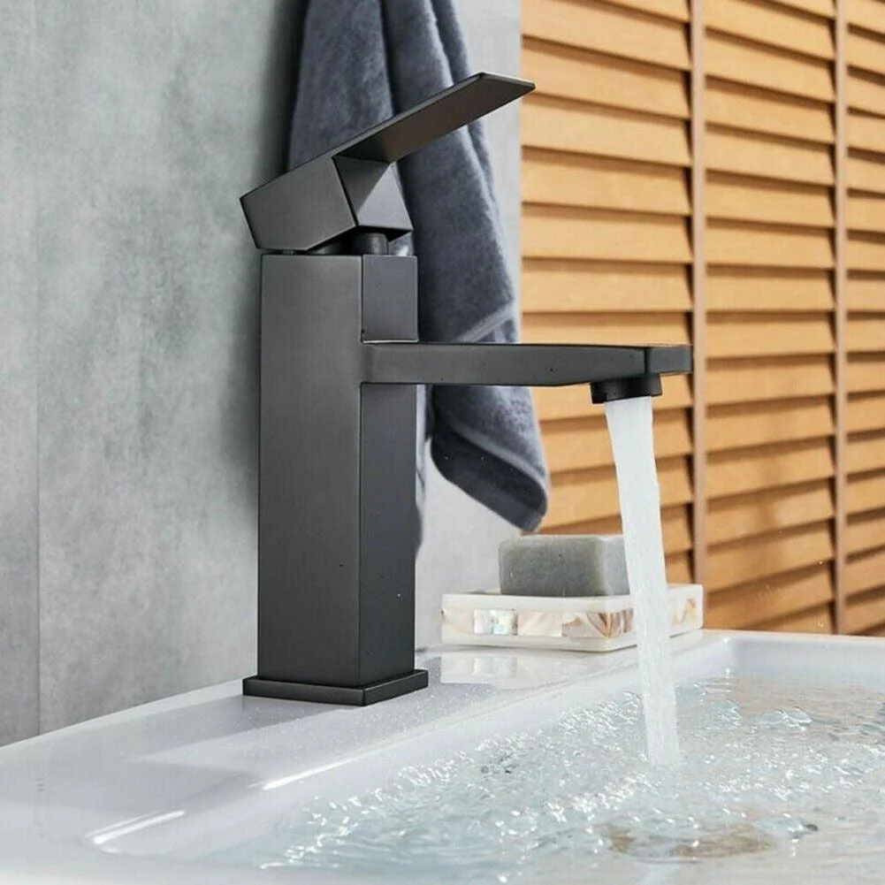 Stainless Steel Bathroom Tap Matte Black High Temperature Tap -Bathlova