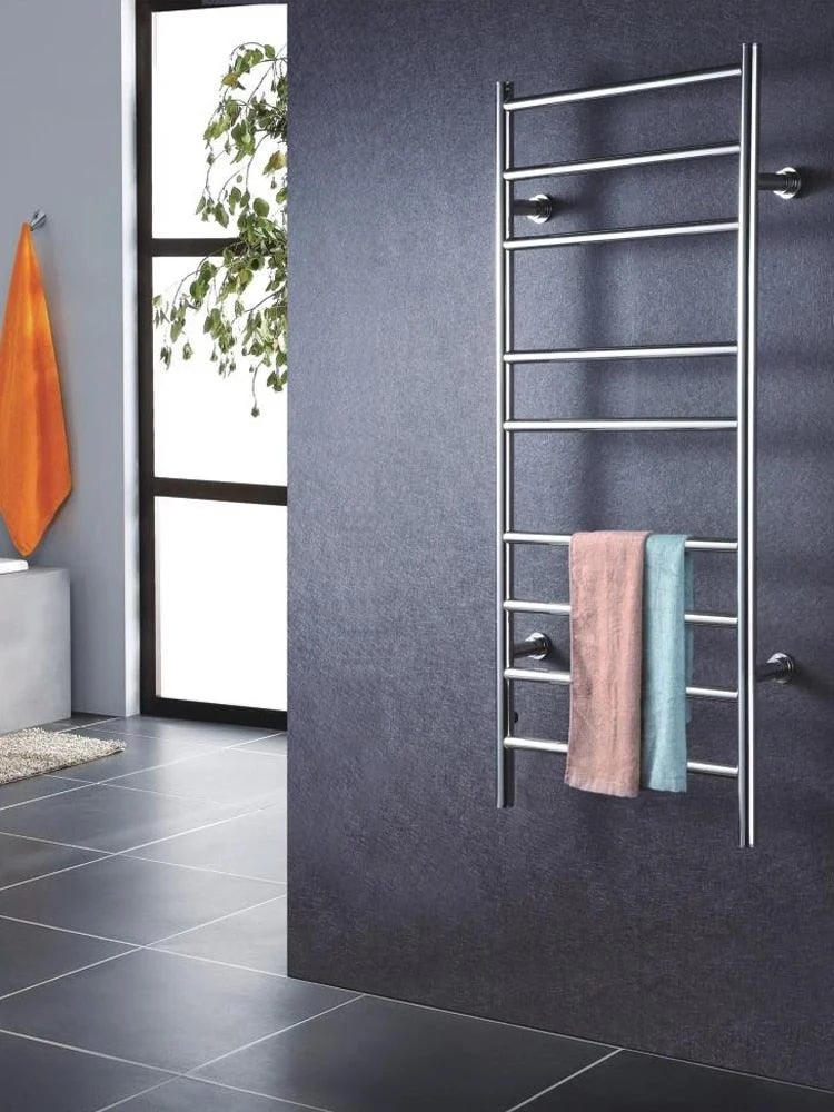 Stainless Steel Bathroom Towel Rack Wall Mounted Towel Warmer US Plug -Bathlova