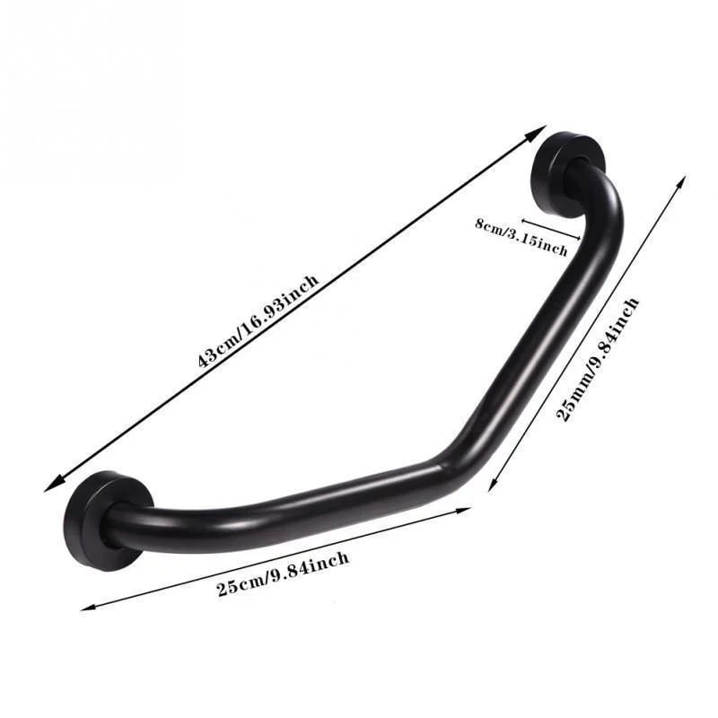 Stainless Steel Curved Safety Grab Bar -Bathlova