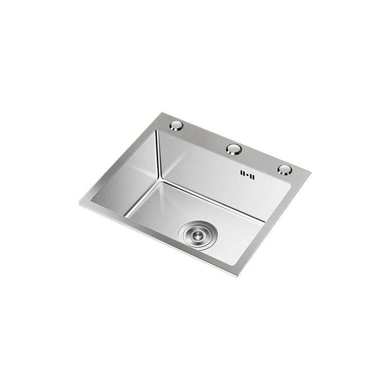 Stainless Steel Drop-In Kitchen Sink Single Bowl Sink with 3 Holes -Bathlova