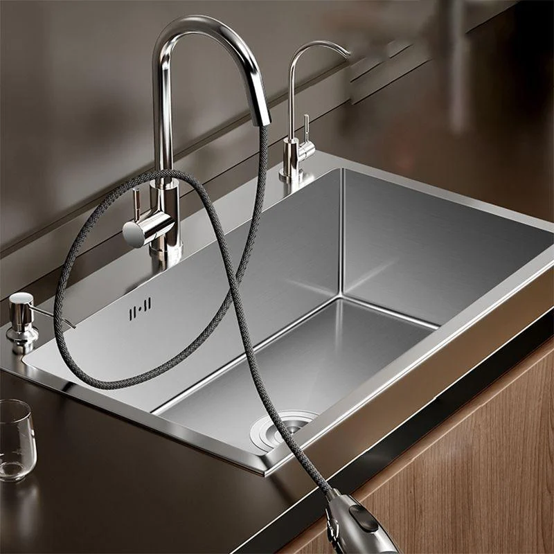 Stainless Steel Drop-In Kitchen Sink Single Bowl Sink with 3 Holes -Bathlova