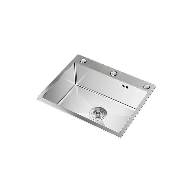 Stainless Steel Drop-In Kitchen Sink Single Bowl Sink with 3 Holes -Bathlova