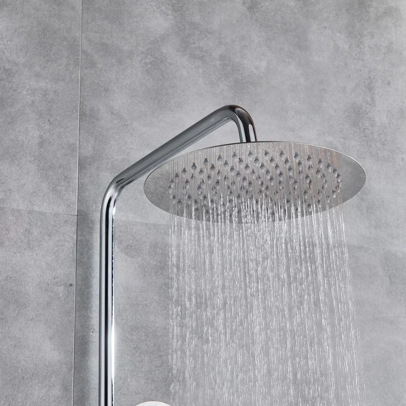 Stainless Steel Dual Handle Chrome Thermostatic Mixer Shower Tap Set In Chrome -Bathlova