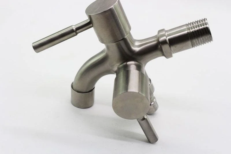 Stainless Steel Dual Handles Washing Machine Taps -Bathlova