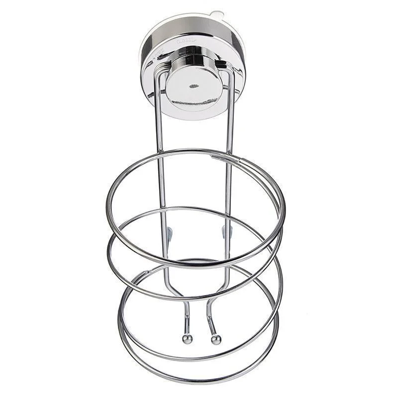 Stainless Steel Hair Dryer Holder With Hooks -Bathlova