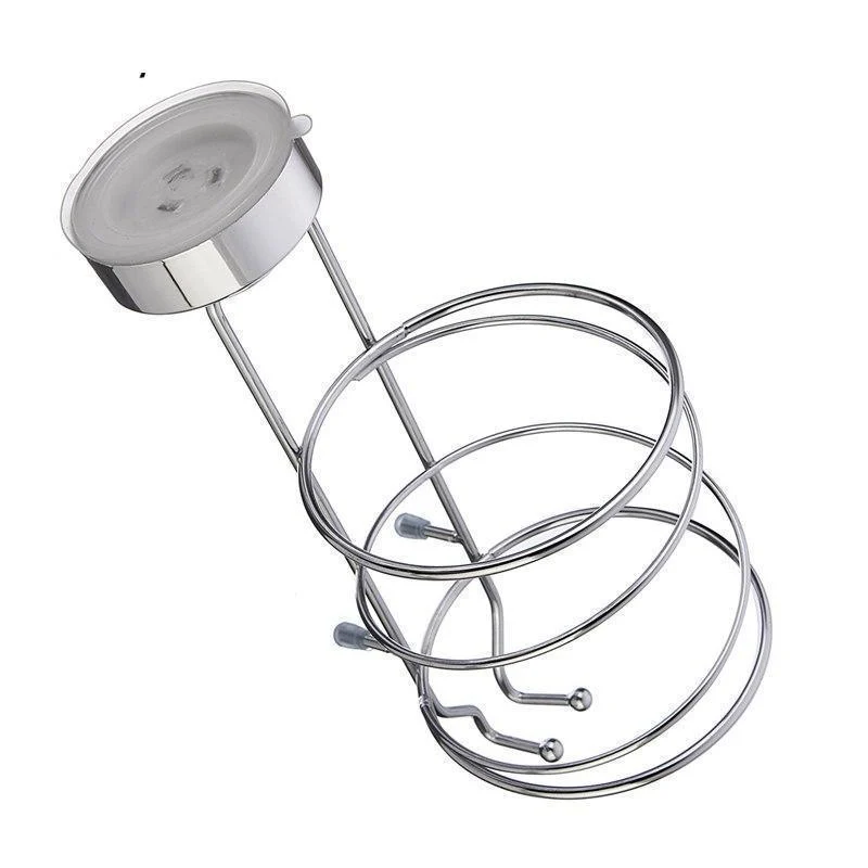 Stainless Steel Hair Dryer Holder With Hooks -Bathlova