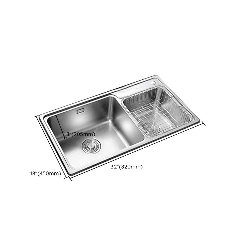 Stainless Steel Kitchen Double Sink Drop-In Kitchen Sink with Drain Assembly -Bathlova