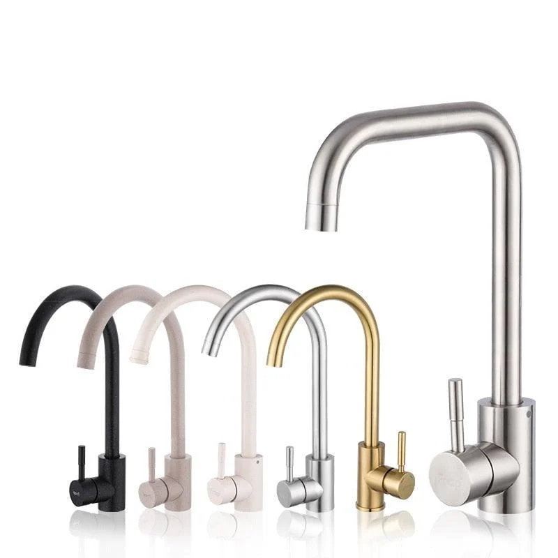 Stainless Steel Kitchen Mixer Single Handle Kitchen Tap -Bathlova