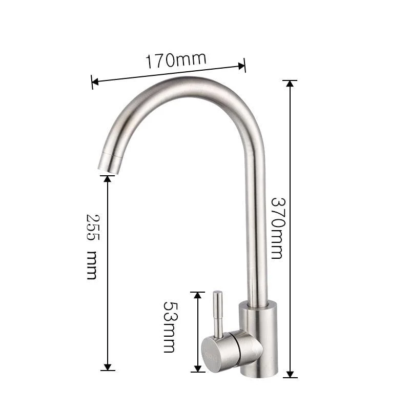 Stainless Steel Kitchen Mixer Single Handle Kitchen Tap -Bathlova