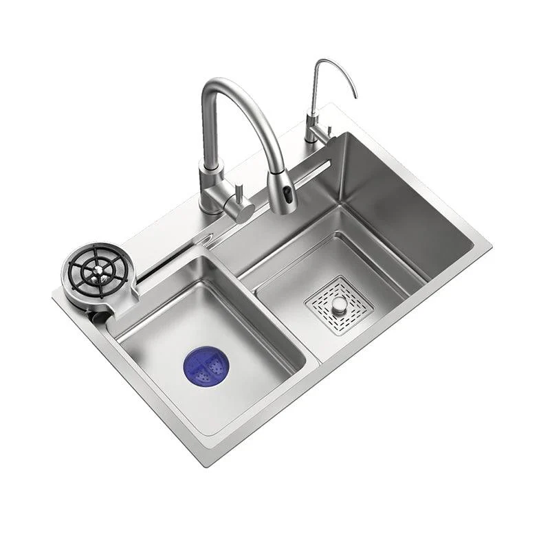 Stainless Steel Kitchen Sink 1-Bowl Kitchen Sink with Taps Included -Bathlova