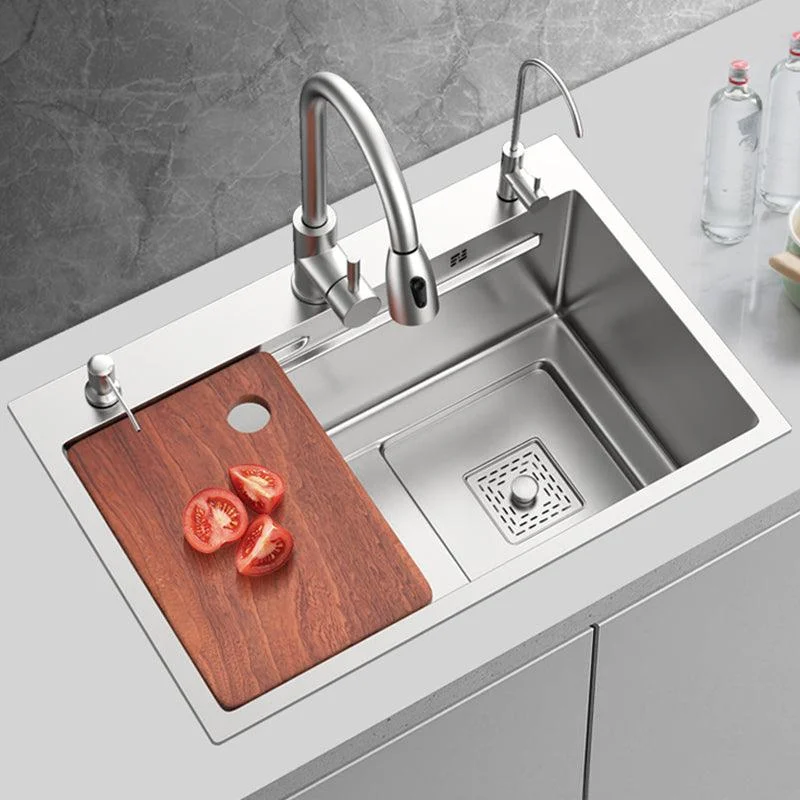 Stainless Steel Kitchen Sink 1-Bowl Kitchen Sink with Taps Included -Bathlova