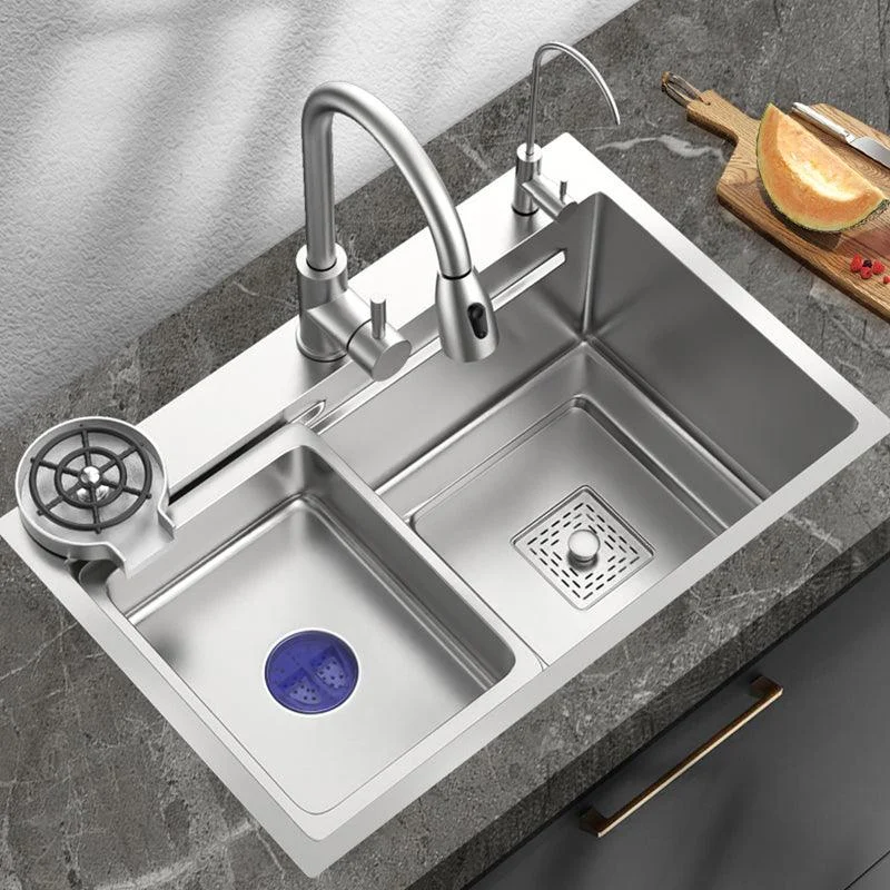 Stainless Steel Kitchen Sink 1-Bowl Kitchen Sink with Taps Included -Bathlova