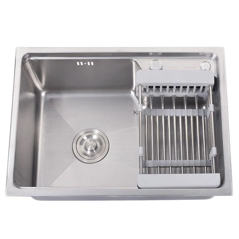 Stainless Steel Kitchen Sink 1 Holes Drop-In Noise-cancelling Design Kitchen Sink -Bathlova