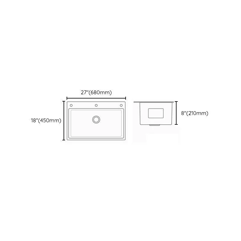 Stainless Steel Kitchen Sink 3 Holes Drop-In Noise-cancelling Design Kitchen Sink -Bathlova