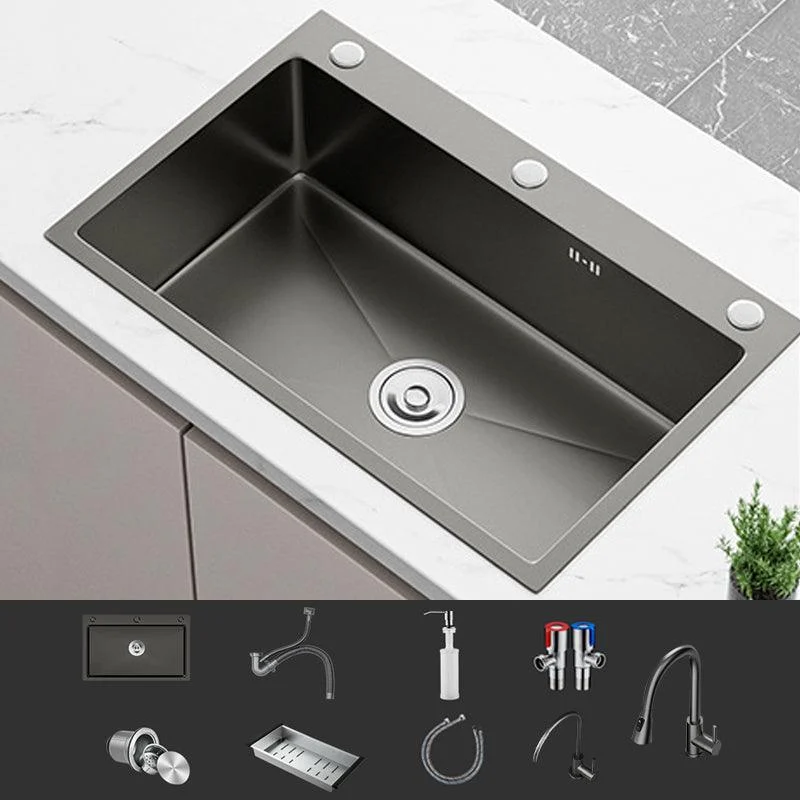 Stainless Steel Kitchen Sink 3 Holes Drop-In Noise-cancelling Design Kitchen Sink -Bathlova