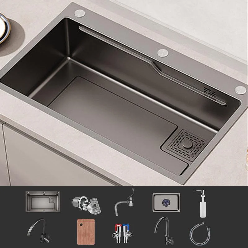 Stainless Steel Kitchen Sink 3 Holes Drop-In Noise-cancelling Design Kitchen Sink -Bathlova