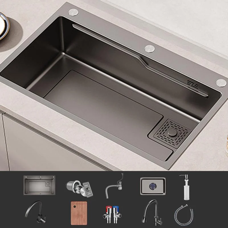 Stainless Steel Kitchen Sink 3 Holes Drop-In Noise-cancelling Design Kitchen Sink -Bathlova