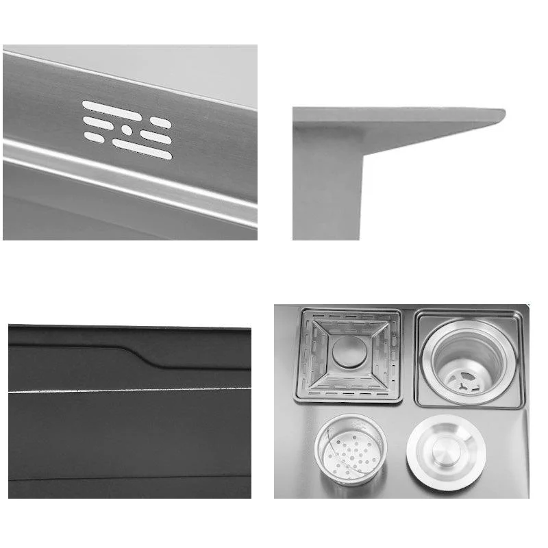 Stainless Steel Kitchen Sink Contemporary Kitchen Sink with Drain Assembly -Bathlova