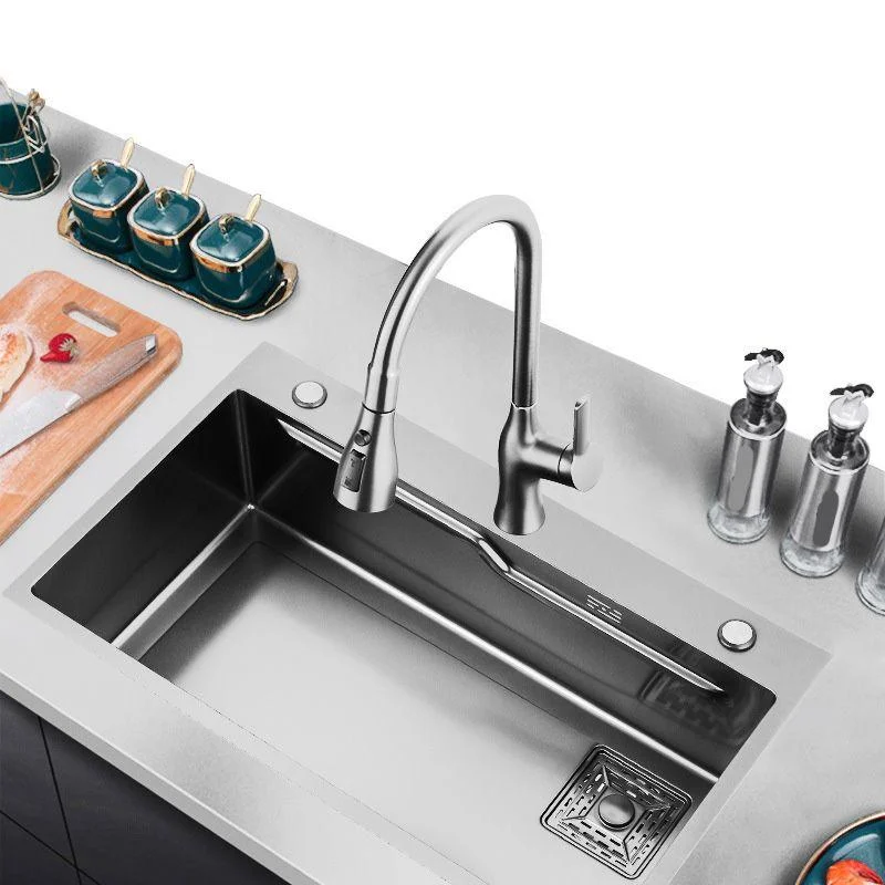 Stainless Steel Kitchen Sink Contemporary Kitchen Sink with Drain Assembly -Bathlova