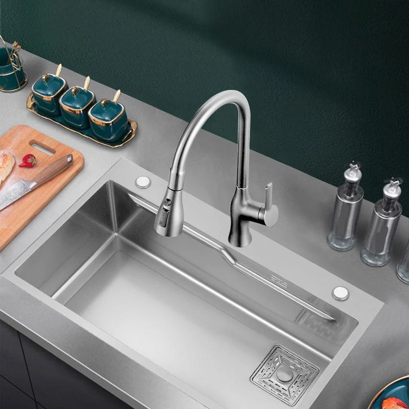 Stainless Steel Kitchen Sink Contemporary Kitchen Sink with Drain Assembly -Bathlova