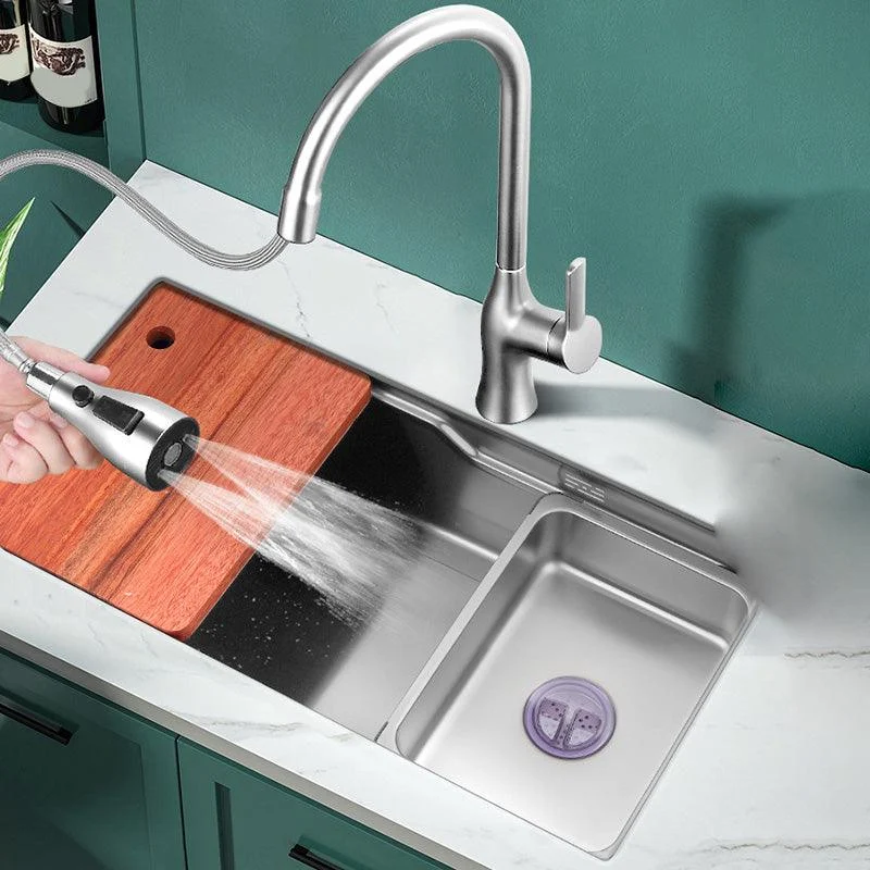 Stainless Steel Kitchen Sink Contemporary Kitchen Sink with Drain Assembly -Bathlova