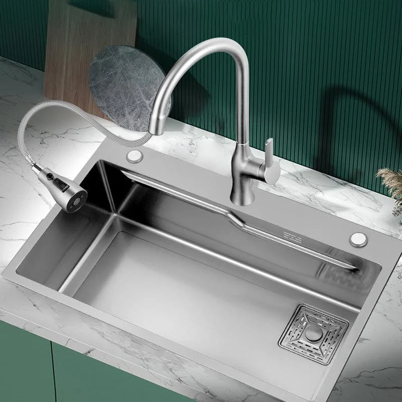 Stainless Steel Kitchen Sink Contemporary Kitchen Sink with Drain Assembly -Bathlova