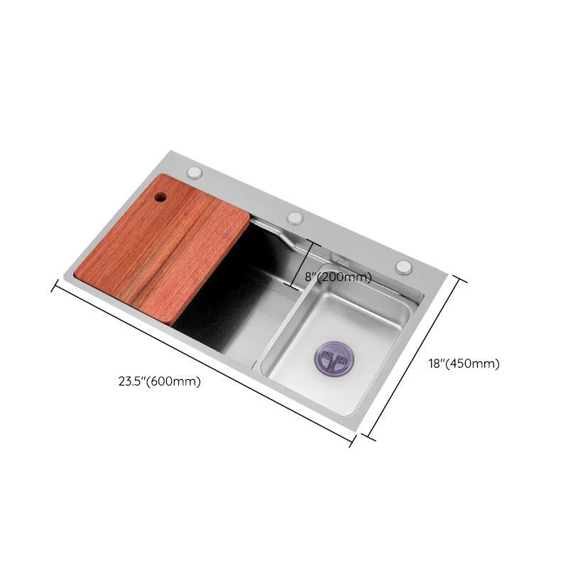 Stainless Steel Kitchen Sink Contemporary Kitchen Sink with Drain Assembly -Bathlova