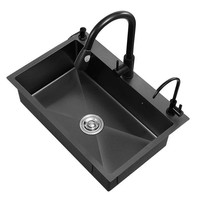 Stainless Steel Kitchen Sink Contemporary Style Single Bowl Kitchen Sink -Bathlova