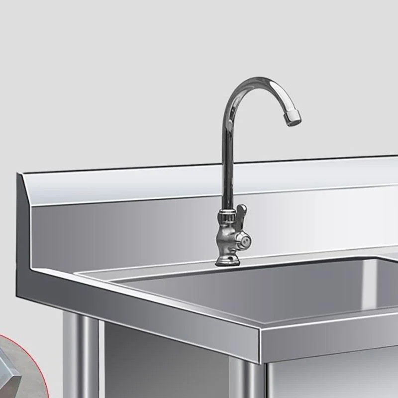 Stainless Steel Kitchen Sink Freestanding Kitchen Sink with Tap Included -Bathlova