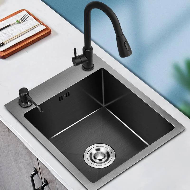 Stainless Steel Kitchen Sink Modern Bar Sink with Drain Strainer Kit -Bathlova