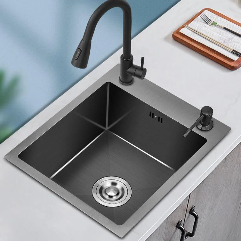 Stainless Steel Kitchen Sink Modern Bar Sink with Drain Strainer Kit -Bathlova