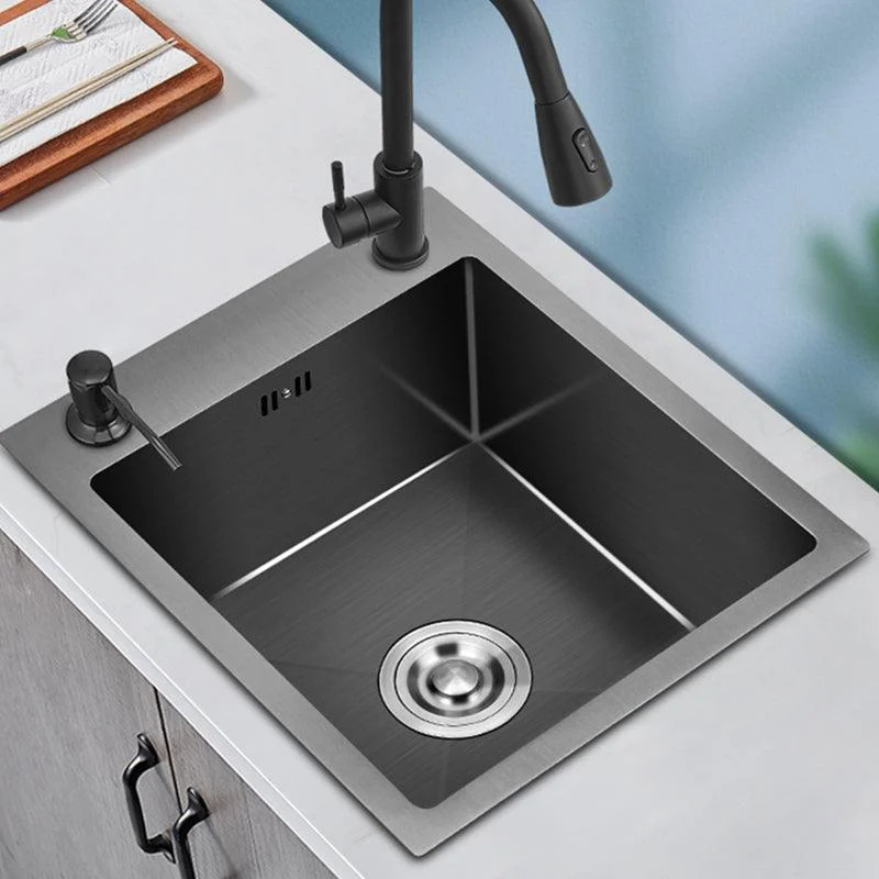 Stainless Steel Kitchen Sink Modern Bar Sink with Drain Strainer Kit -Bathlova