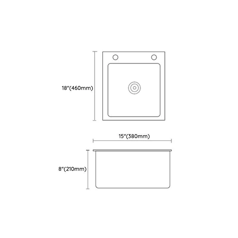 Stainless Steel Kitchen Sink Modern Bar Sink with Drain Strainer Kit -Bathlova