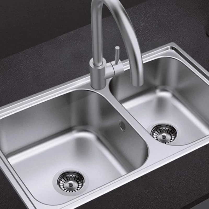 Stainless Steel Kitchen Sink Modern Kitchen Sink with Double Sink(Not Included Tap) -Bathlova