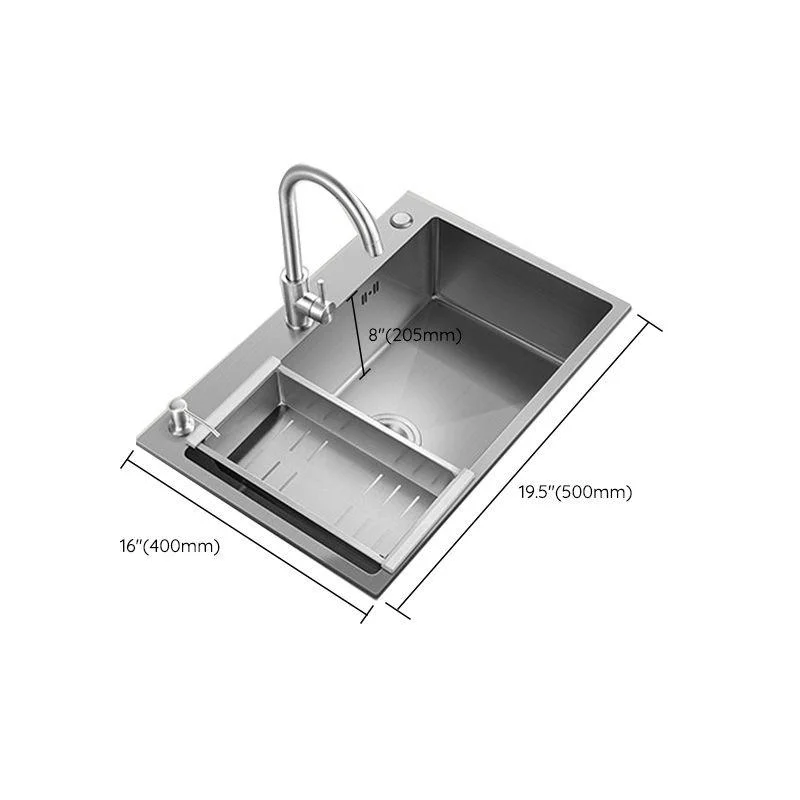 Stainless Steel Kitchen Sink Modern Kitchen Sink with Drain Assembly -Bathlova