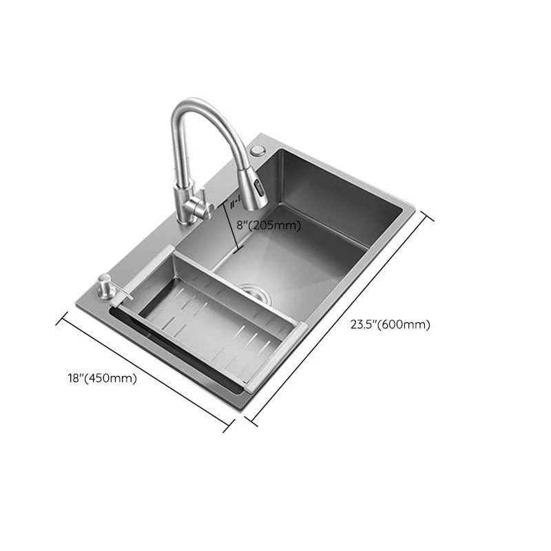 Stainless Steel Kitchen Sink Modern Kitchen Sink with Drain Assembly -Bathlova