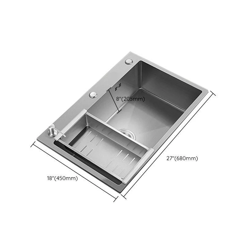 Stainless Steel Kitchen Sink Modern Kitchen Sink with Drain Assembly -Bathlova