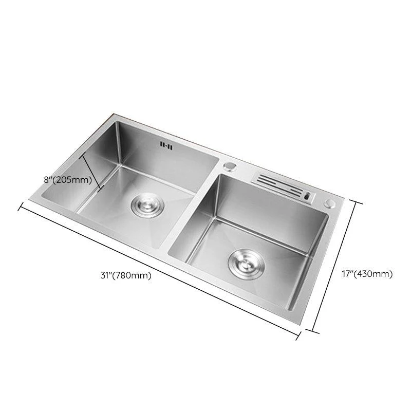 Stainless Steel Kitchen Sink Modern Kitchen Sink with Drain Assembly -Bathlova