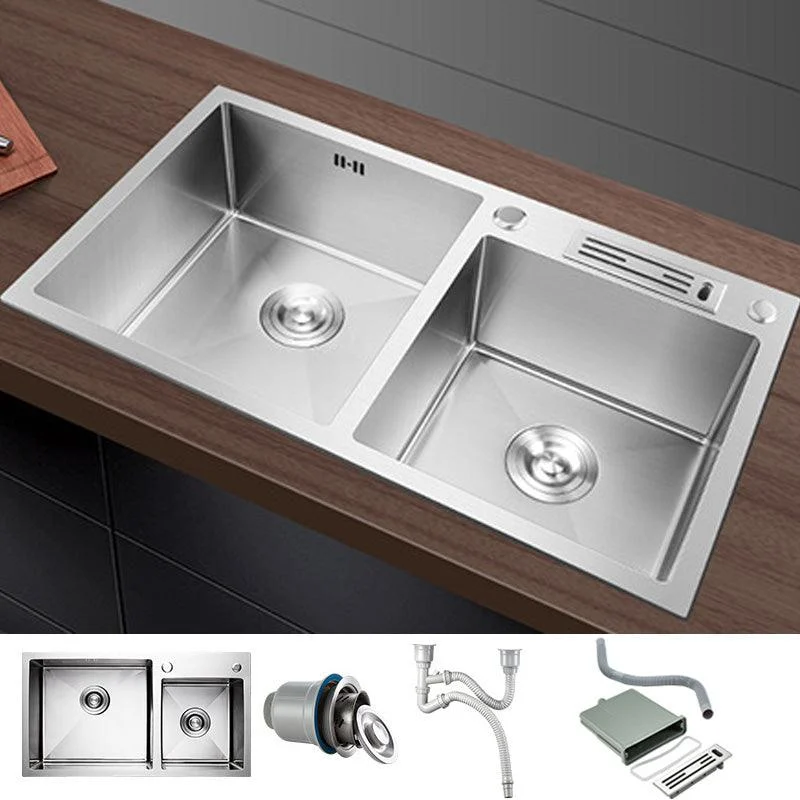 Stainless Steel Kitchen Sink Modern Kitchen Sink with Drain Assembly -Bathlova