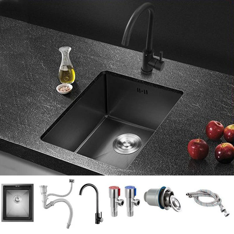 Stainless Steel Kitchen Sink Modern Single Bowl Kitchen Sink -Bathlova