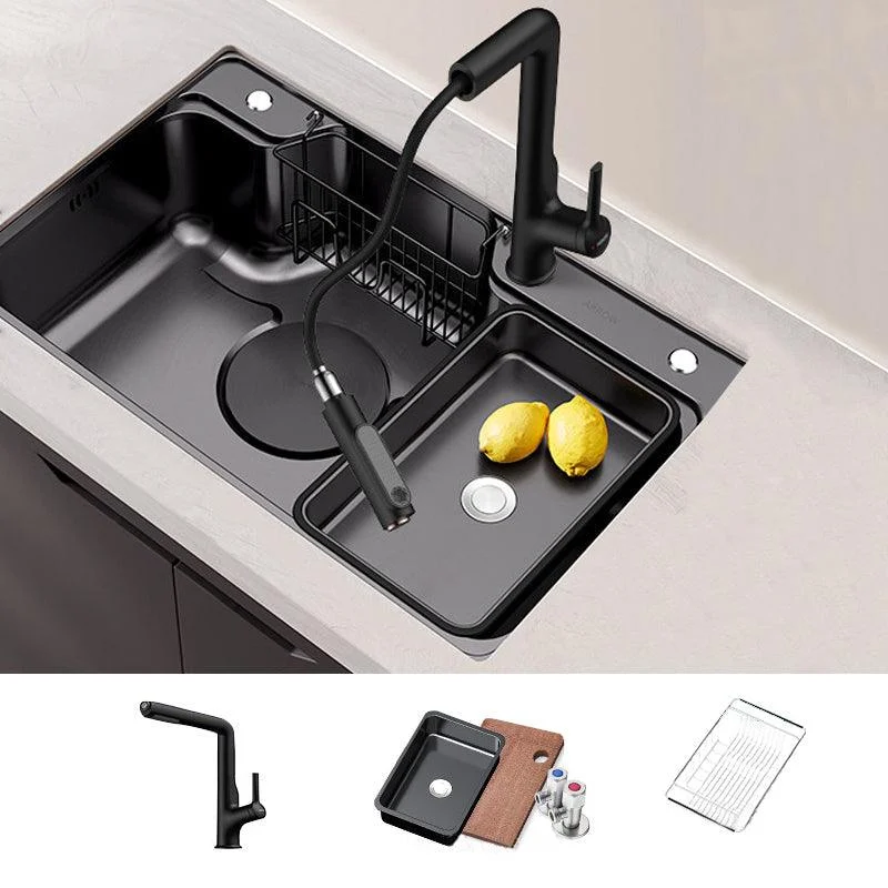 Stainless Steel Kitchen Sink Modern Style Kitchen Sink with Drain Strainer Kit -Bathlova