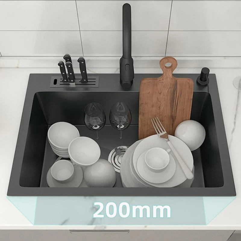 Stainless Steel Kitchen Sink Multifunction Single Bowl Sink -Bathlova